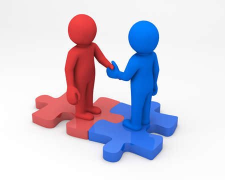 Handshake 3d people 