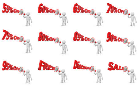 discount and megaphoneの写真素材