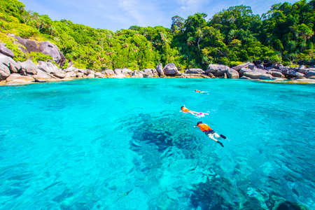 View of Thailand beach, Koh Similan, Andaman Seaの写真素材