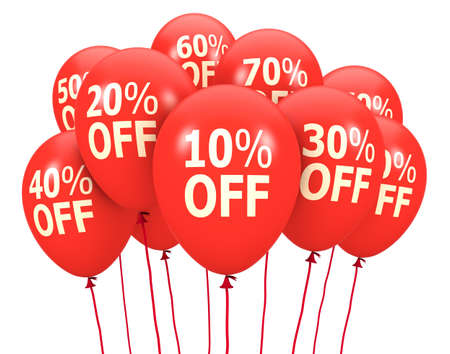 discount balloon 3dの写真素材