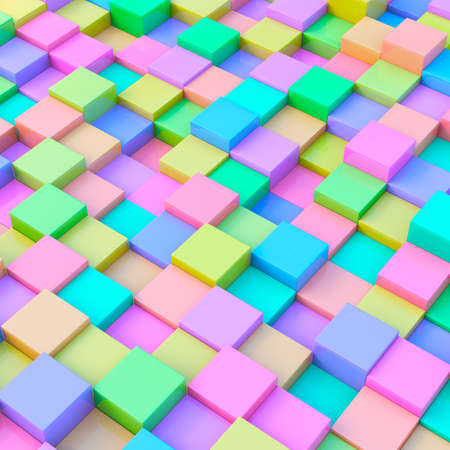 Abstract of 3d blocksの写真素材