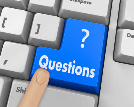 question enter button key on  keyboardの写真素材