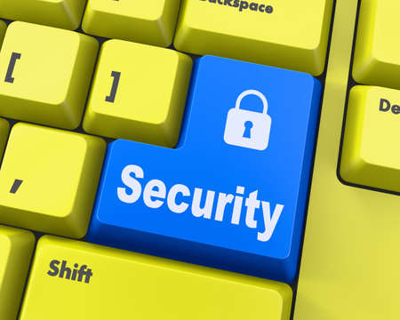 security button on the keyboardの写真素材