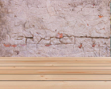 old interior with brick wallの写真素材