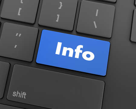 Text info button, 3d rendering