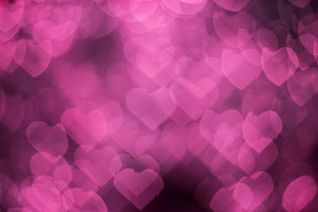 Pink Heart bokeh background, Love Valentine day conceptの写真素材