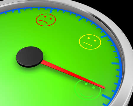 happiness level conceptual meter, 3d renderingの写真素材