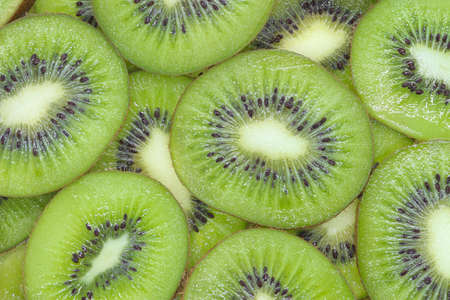 Kiwi fruit isolated on white backgroundの写真素材