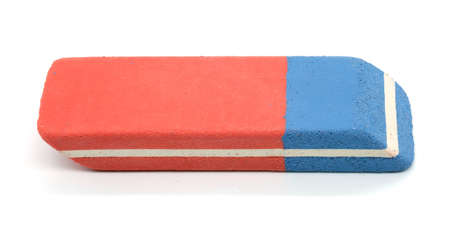 eraser for pencil and ink pen isolated on white backgroundの写真素材