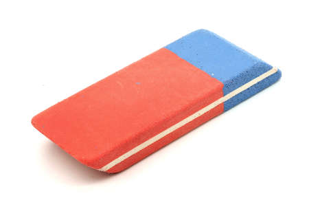 eraser for pencil and ink pen isolated on white backgroundの写真素材