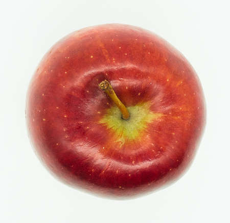 Fresh red apple isolated on white backgroundの写真素材