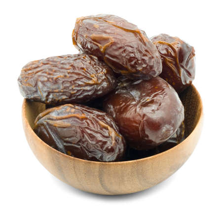 Dates Palm fruit isolated on white backgroundの写真素材