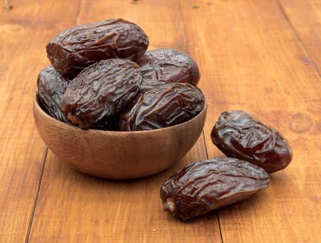 Dates Palm fruit isolated on white backgroundの写真素材