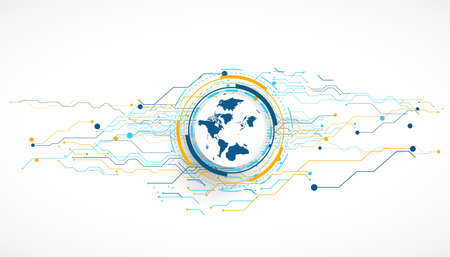 Background modern design idea concept vector illustration, Hi-tech digital technology and engineering theme.のイラスト素材