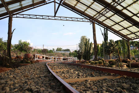 Garden Model train Mae Fung Water Park, Chaiyaphum, Thep Sathit District : 27 July 2020のeditorial素材