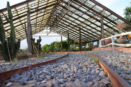 Garden Model train Mae Fung Water Park, Chaiyaphum, Thep Sathit District : 27 July 2020のeditorial素材