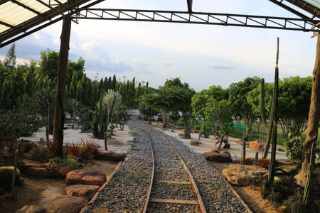 Garden Model train Mae Fung Water Park, Chaiyaphum, Thep Sathit District : 27 July 2020のeditorial素材