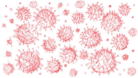 Draw a picture Covid 19 virus.design creativity  Modern design Idea and Concept Vector illustration Medical.のイラスト素材