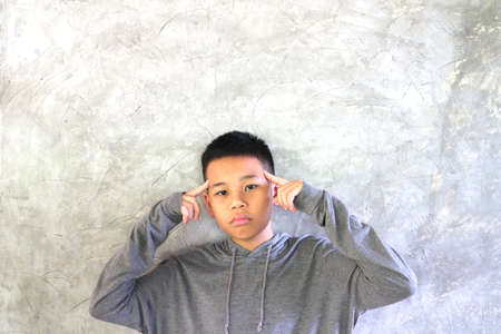à¸ºBoy   Thailand  gesture show  think Creative idea concept. illustration  Education.の写真素材