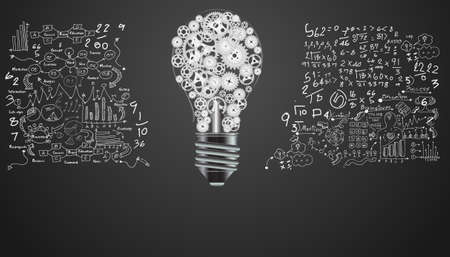 Light bulb with cog .design creativity  Modern design Idea and Concept Vector illustration.のイラスト素材