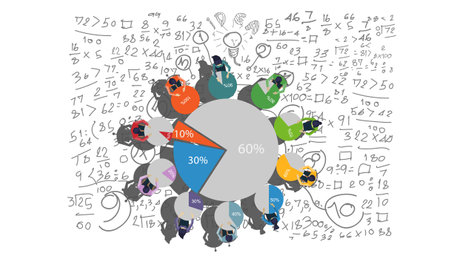 Business Brainstorming plan,think,search,analyze, for Success with percent,Graph Percent,Step, Colorful, -  Modern design Idea and Concept Vector illustration.のイラスト素材