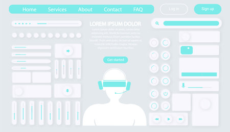 Illustration business.design modern  idea and concept think creativity.Gradient ui/ux elements collection Vectortemplate.の写真素材