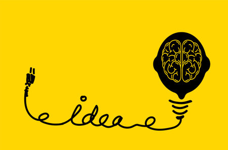 light bulb idea of success -  creativity modern concept think,search,analyze,communicate, futuristic idea innovation technology.のイラスト素材