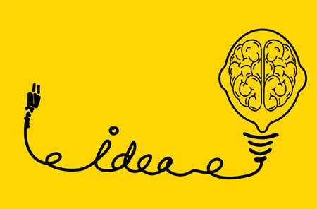 light bulb idea of success -  creativity modern concept think,search,analyze,communicate, futuristic idea innovation technology.のイラスト素材