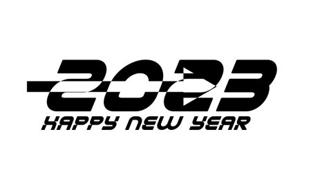 idea and concept think Creativity modern  2023 Happy New Year posters set. Design templates with  logo 2023 for celebration and season decoration. minimalistic trendy backgrounds for branding, banner, cover, card.のイラスト素材