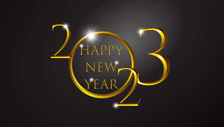 idea and concept think Creativity modern  2023 Happy New Year posters set. Design templates with  logo 2023 for celebration and season decoration. minimalistic trendy backgrounds for branding, banner, cover, card.のイラスト素材