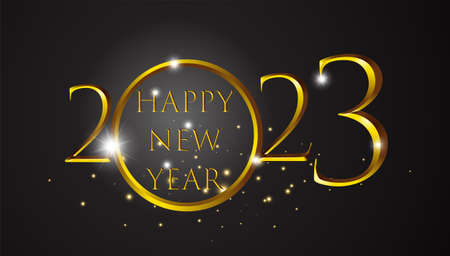 New Year posters set. Design templates with  logo 2023 for celebration and season decoration. minimalistic trendy backgrounds for branding, banner, cover, card.のイラスト素材