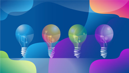 light bulb shine navigate for success  creative business thinking,set icon,modern Idea concept vectorの写真素材