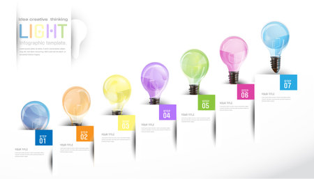 idea creative  thinking light.Infographic template.light bulb shine navigate for success  creative business thinking,set icon,modern Idea concept vector.のイラスト素材