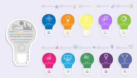 idea creative  thinking light.Infographic template.light bulb shine navigate for success  creative business thinking,set icon,modern Idea concept vector.のイラスト素材