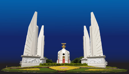 democracy monument.&#xD;&#xA;the sign reflects the concept of the people's party.idea and concept think creativity modern  design vector.のイラスト素材