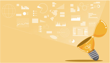 light bulb.icon concept business.illustration idea and concept think creativity.のイラスト素材