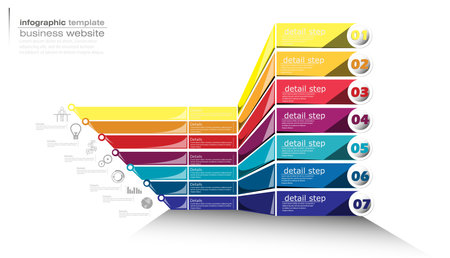 infographic template.business website .idea and concept think creativity modern  design vector.のイラスト素材