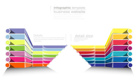 infographic template.business website .idea and concept think creativity modern  design vector.のイラスト素材