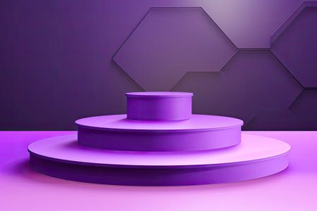 Abstract scene podium mockup. Award ceremony concept. Generative AIの素材