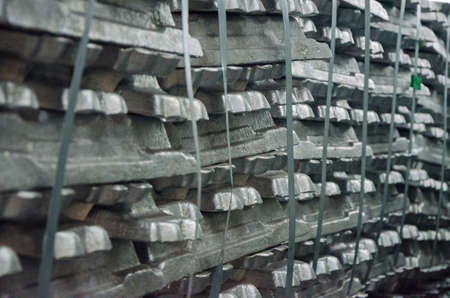 Aluminium Ingotsの写真素材