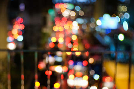 Bokeh of traffic road.の写真素材