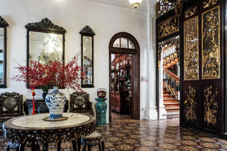 Penang, Malaysia - December 21, 2019 : Interior Pinang Peranakan Mansion (Baba-Nyonya cultural) in George Town.のeditorial素材