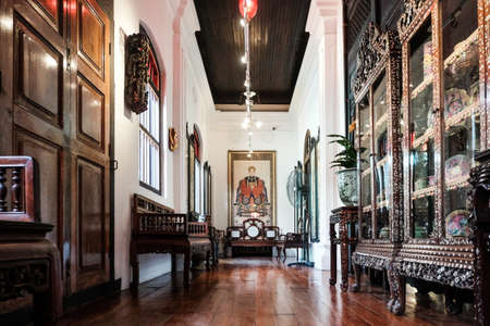 Penang, Malaysia - December 21, 2019 : Interior Pinang Peranakan Mansion (Baba-Nyonya cultural) in George Town.のeditorial素材
