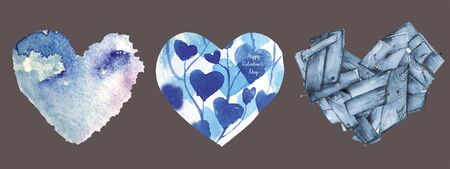 Valentines background abstract illustration. Cute romantic seamless pattern. Freehand drawing.