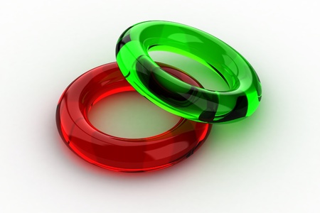 Glossy translucent rings の写真素材
