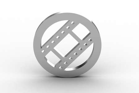 movie Icon on white backgroundの写真素材