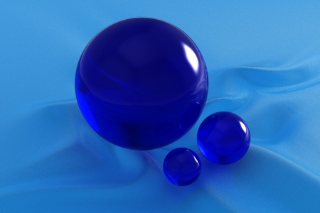 3D glass sphereの写真素材