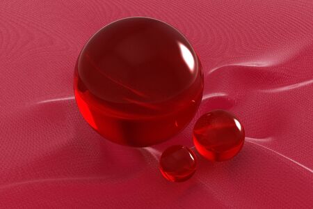 3D glass sphereの写真素材