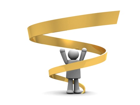 Business concept - on white backgroundの写真素材