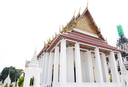 Iron temple Loha Prasat in Wat Ratchanatdaram Worawihan, Bangkok, Thailandの写真素材